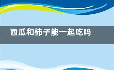 西瓜和柿子能一起吃吗 吃西瓜有什么好处,吃柿子能不能吃西红柿
